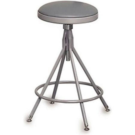 NATIONAL PUBLIC SEATING NPS Deluxe Shop Stool - Vinyl - Gray 6524H